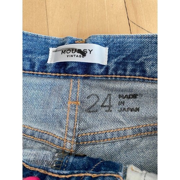 Moussy "Raleigh" distress BNWOT jeans sz 24 womens NEW designer tappered ankle - Picture 5 of 11